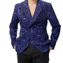 Moschino Purple Swirl Print Blazer Jacket