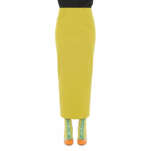 Moschino High-Waisted Pencil Skirt Yellow