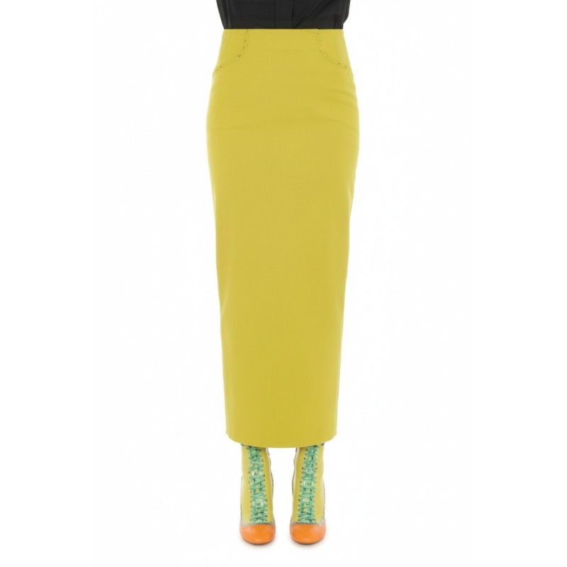 Moschino High-Waisted Pencil Skirt Yellow