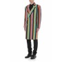 Moschino Rainbow Striped Double-Breasted Coat Multicolor