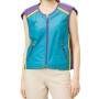 Moschino Colorblock Leather Gilet Turquoise Purple