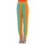 Moschino Colorblock High-Waist Trousers Orange Turquoise