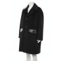 Moschino Studded Wool Blend Coat Black