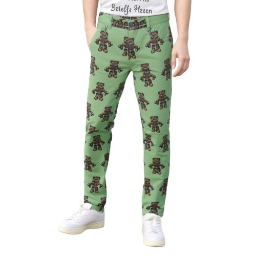 Moschino Robot Print Trousers Green