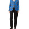 Moschino Robot Print Suit Jacket Blue