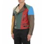 Moschino Multicolor Patchwork Leather Biker Jacket