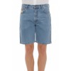 Moschino Logo Embroidered Denim Shorts Blue