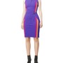 Moschino Colorblock Sleeveless Dress Purple