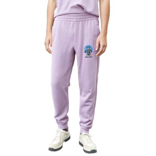 Moschino Teddy Logo Sweatpants Purple