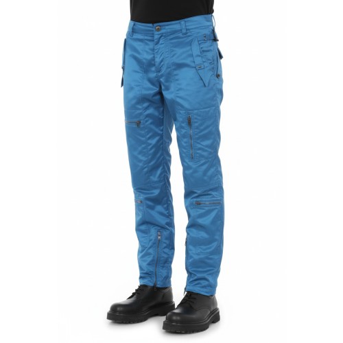 Moschino Multi-Zip Cargo Pants Blue