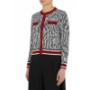 Moschino Houndstooth Knit Cardigan Black White