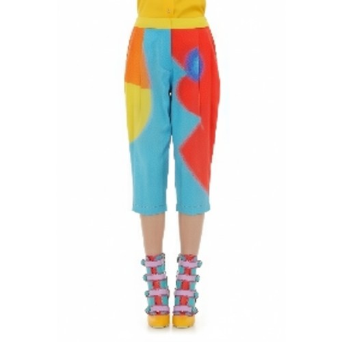 Moschino Colorblock Cropped Trousers Multicolor