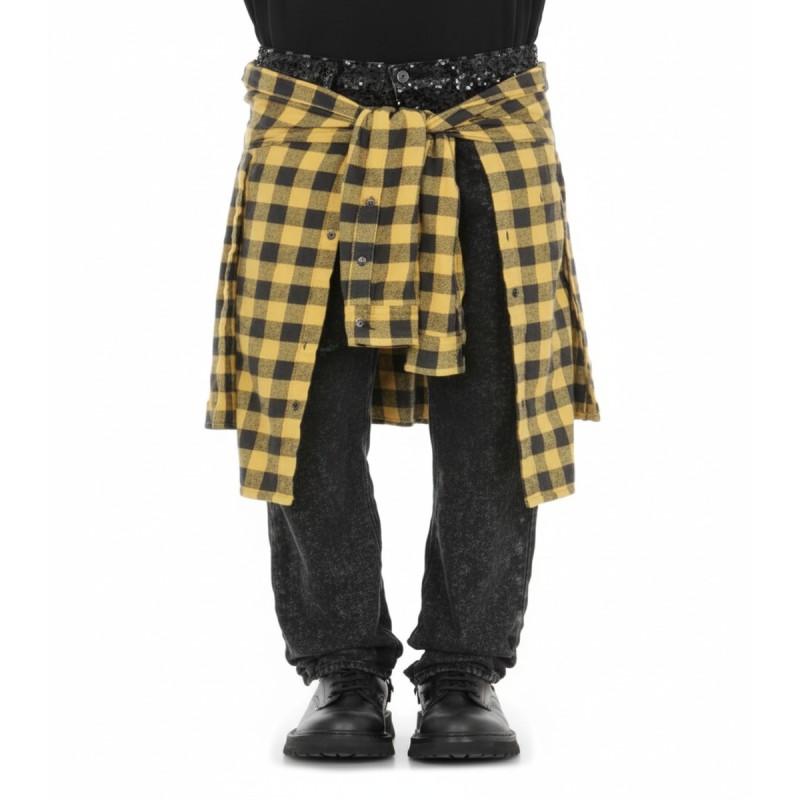 Moschino Black Sequin Waist Belt