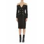 Moschino Military Off-Shoulder Dress Black