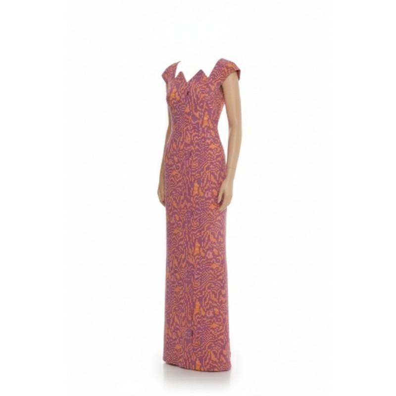 Moschino Paisley Print Maxi Dress Pink