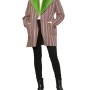 Moschino Striped Fur Collar Coat Multicolor