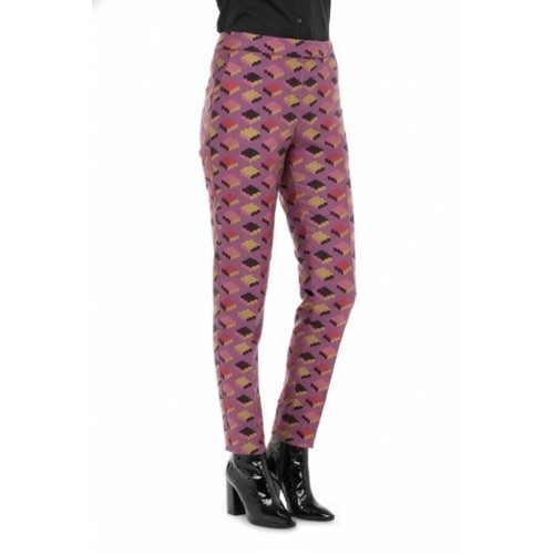 Moschino Geometric Print Trousers Purple