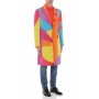 Moschino Rainbow Geometric Wool Coat Multicolor