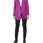 Moschino Geometric Print Blazer Purple