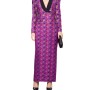 Moschino Purple Geometric Maxi Dress