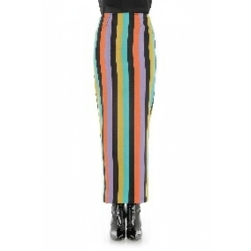 Moschino Rainbow Stripe Midi Skirt Multicolor