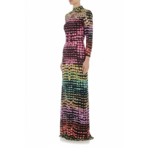 Moschino Rainbow Sequin Maxi Dress Multicolor