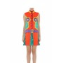 Moschino Colorblock Geometric Button Dress Multicolor
