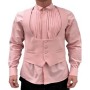 Moschino Pink Wool Pleated Tuxedo Vest