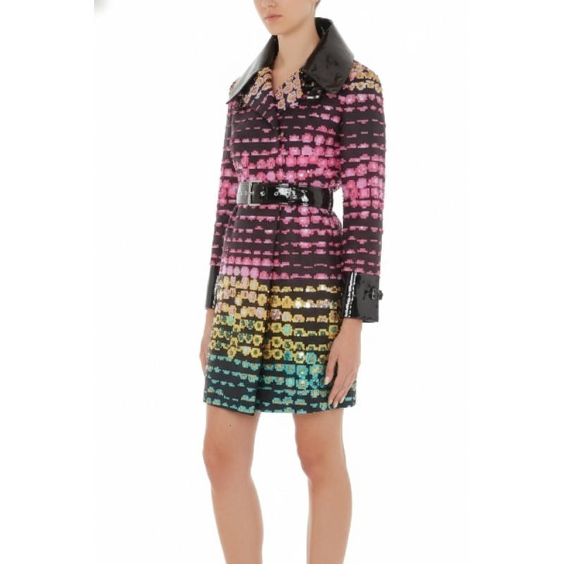 Moschino Sequin Rainbow Gradient Coat