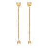 Moschino Teddy Bear Chain Drop Earrings Gold