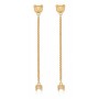 Moschino Teddy Bear Chain Drop Earrings Gold