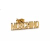Moschino Logo Lettering Stud Earrings Gold
