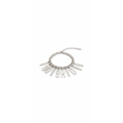 Moschino Statement Charm Bracelet Silver