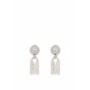 Moschino Letter M Drop Earrings Silver