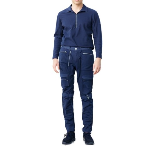 Moschino Navy Multi-Pocket Utility Trousers