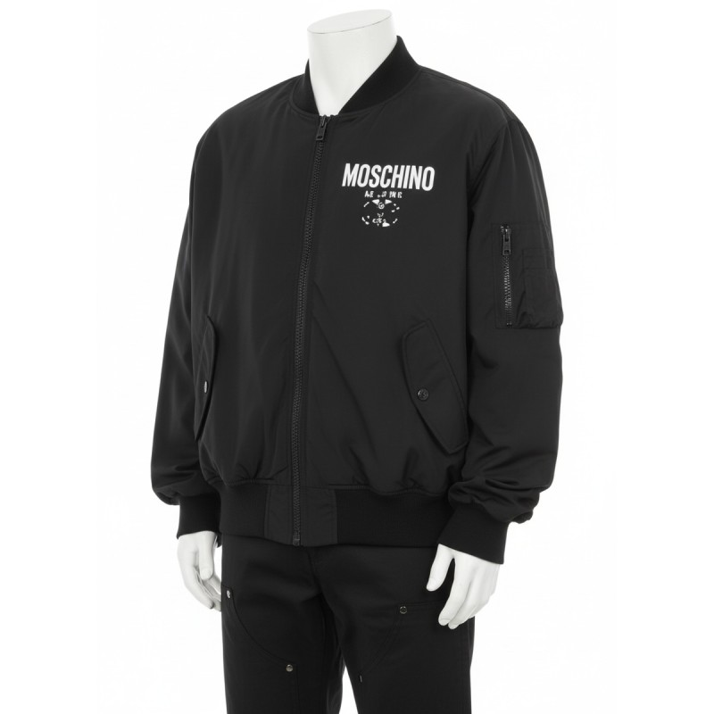 Moschino Black Bomber Jacket Women