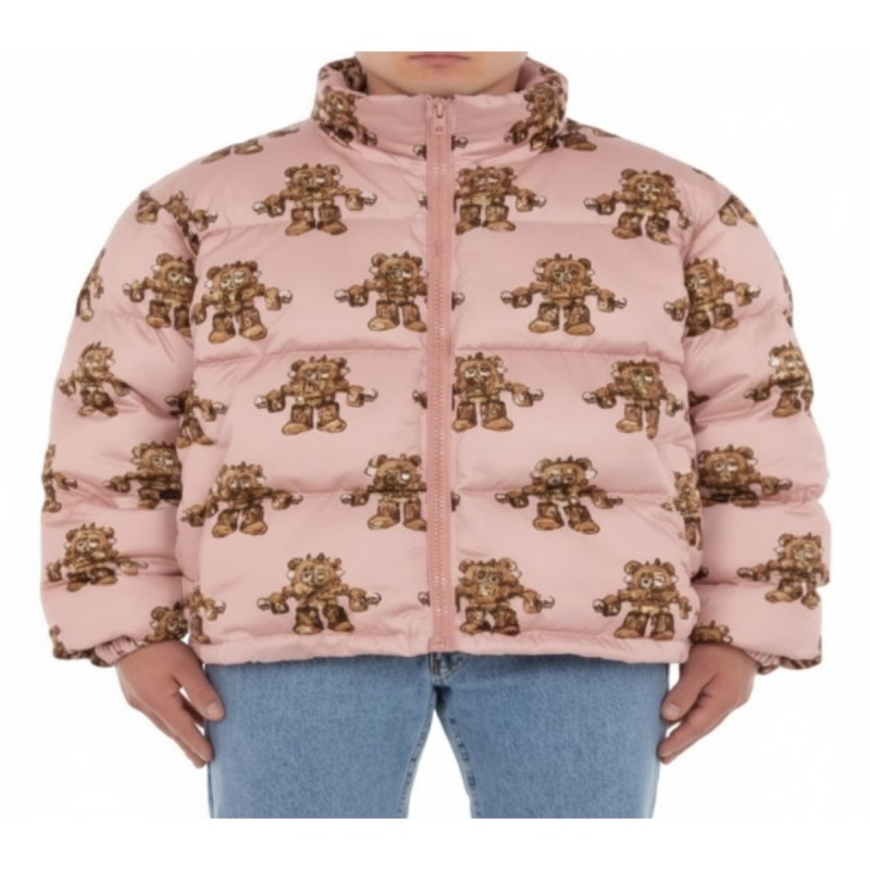 Moschino Teddy Bear Puffer Jacket Pink