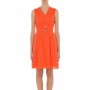 Moschino Sleeveless V-Neck Dress Orange