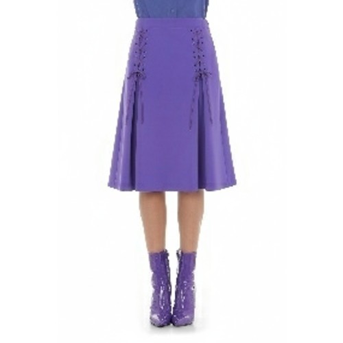 Moschino Purple Embellished A-Line Skirt
