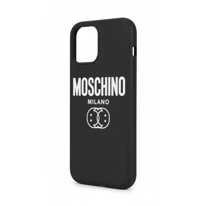 Moschino Milano Logo Phone Case Black