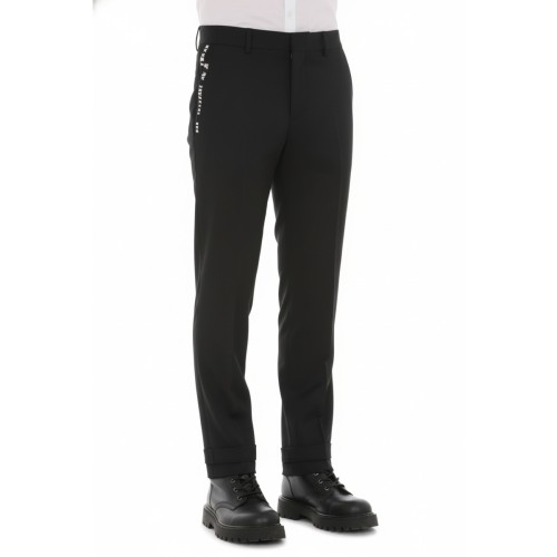 Moschino Black Wool Tailored Trousers