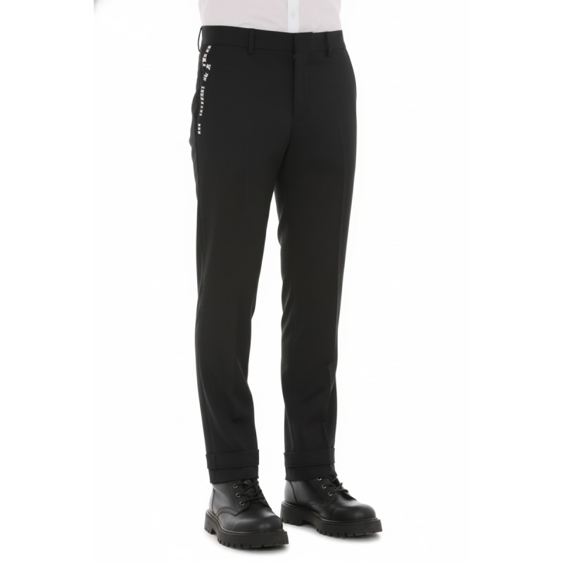Moschino Black Wool Tailored Trousers