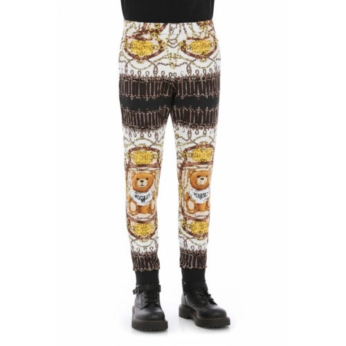 Moschino Teddy Bear Chain Print Trousers Multi