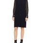 Moschino Sheer Sleeve Shirt Dress Black