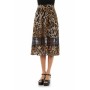 Moschino Leopard Print Sequin Midi Skirt