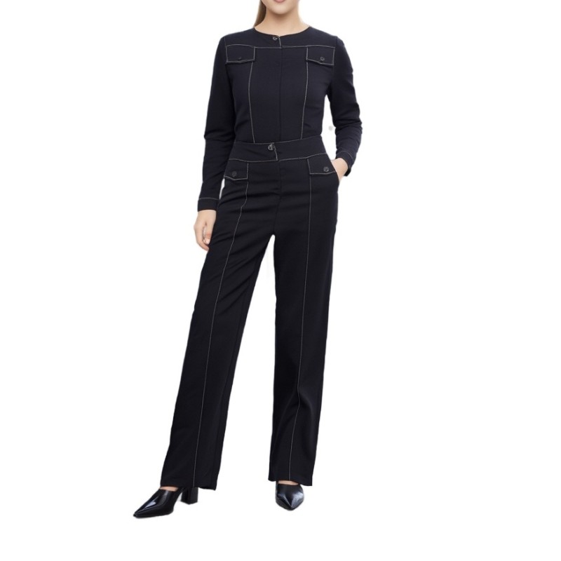 Moschino Black Contrast Stitch Jumpsuit