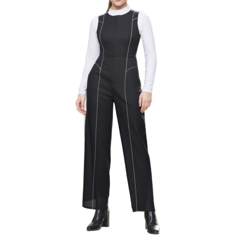 Moschino Black Contrast Stitch Jumpsuit