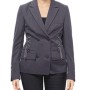 Moschino Corset Lace-Up Double-Breasted Blazer Grey