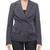 Moschino Corset Lace-Up Double-Breasted Blazer Grey