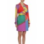 Moschino Rainbow Swirl Trench Coat Multicolor